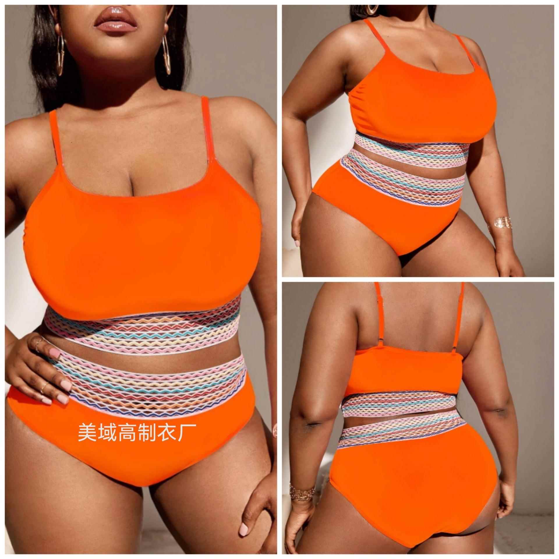 tube swimsuit top waist piece womens high Sexy three bikini - 图0