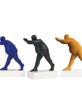 现代简约北欧风格卡通人物样板间儿童房可爱动物摆件抽象软装饰品