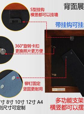 约美欧式创实木相框卯榫摆台长方形挂墙5木6101橡2寸YM1205意洗照