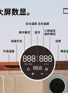 冰虎车载冰箱12v24v220v压缩机制冷分区冷冻冷藏车家两用货车冰箱