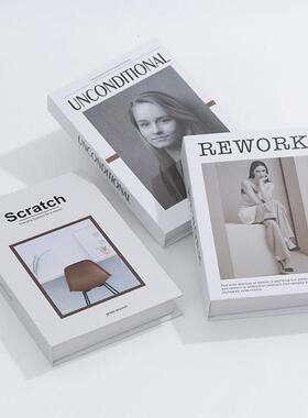 假书彷真书装饰品摆件酒柜现代简约客厅书架ins道具摆设北欧风格