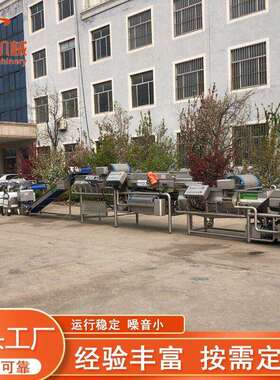 果蔬气泡清洗机粽叶清洗机预制菜加工设备压喷淋气泡清洗机定制