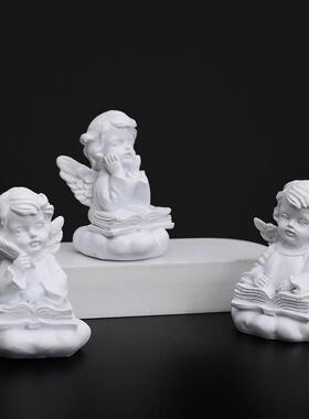 北欧可爱天使情侣摆件客厅玄关电视柜酒柜家居饰品复古道具小摆设