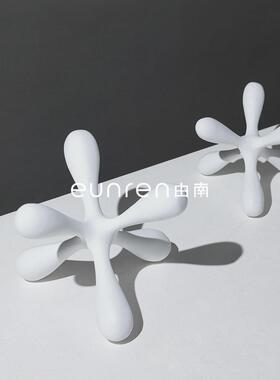 现代简约奢电轻镀点线分摆件书镇压样板子房书售楼处软QFF装饰品