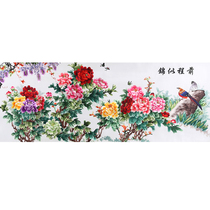 Embroidery handmade biking embroidery < and beauty and beauty > master works true silk home decoration hanging painting collection gift