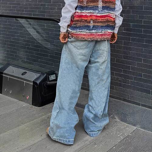 Mens Casual Denim Jeans Collection Water Drill Street Style - 图2