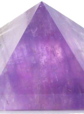 天然紫水晶金字塔摆件家居紫水晶冥想打坐能量塔矿石