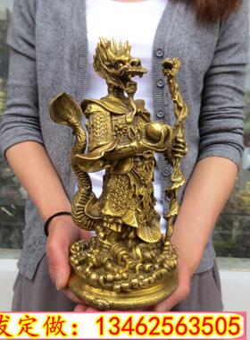 厂家纯铜龙王摆件站龙王铜工艺品坐姿龙王铜像东海龙王饰品