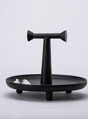 日本进口大千新中式摆件 韵味简约抽象树脂工艺品 厨房糕点盘创意