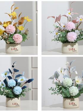 正品2024新型高端人造花塑料花束家居厅装插饰假花玫客桌花花瑰花