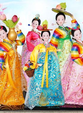 朝鲜娃娃人偶人形绢人娃娃料理酒店婚庆工艺装饰品摆件民俗