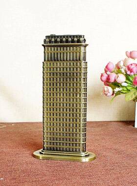 新品金属熨斗大厦模型摆件电镀美国曼哈顿旅游纪念品留念家居装饰