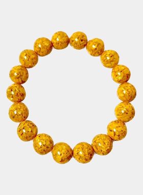 12MM湘西雄黄手串原矿石晶体朱砂饰品本命年平安手链张家界