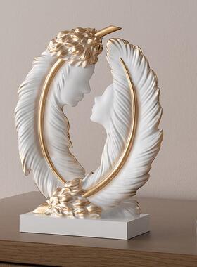 情意绵绵轻奢艺术摆件高级感小众客厅玄关电视柜装饰搬家乔迁礼物