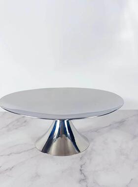 简约现代金属不锈钢圆形镜面托盘样板间桌面茶几售楼处装饰品摆件