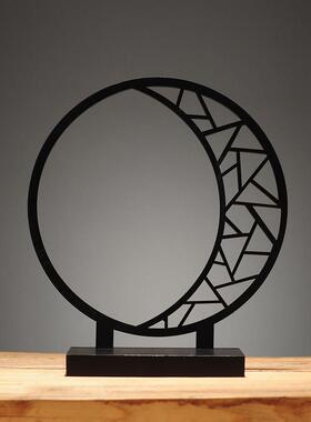 彷古木质花架子客厅桌面花瓶花盆置物架室内办公室美观装饰品摆设