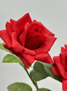 手感仿真保湿玫瑰花家居酒店客厅角玫装饰花婚庆仿真妃子玫假花
