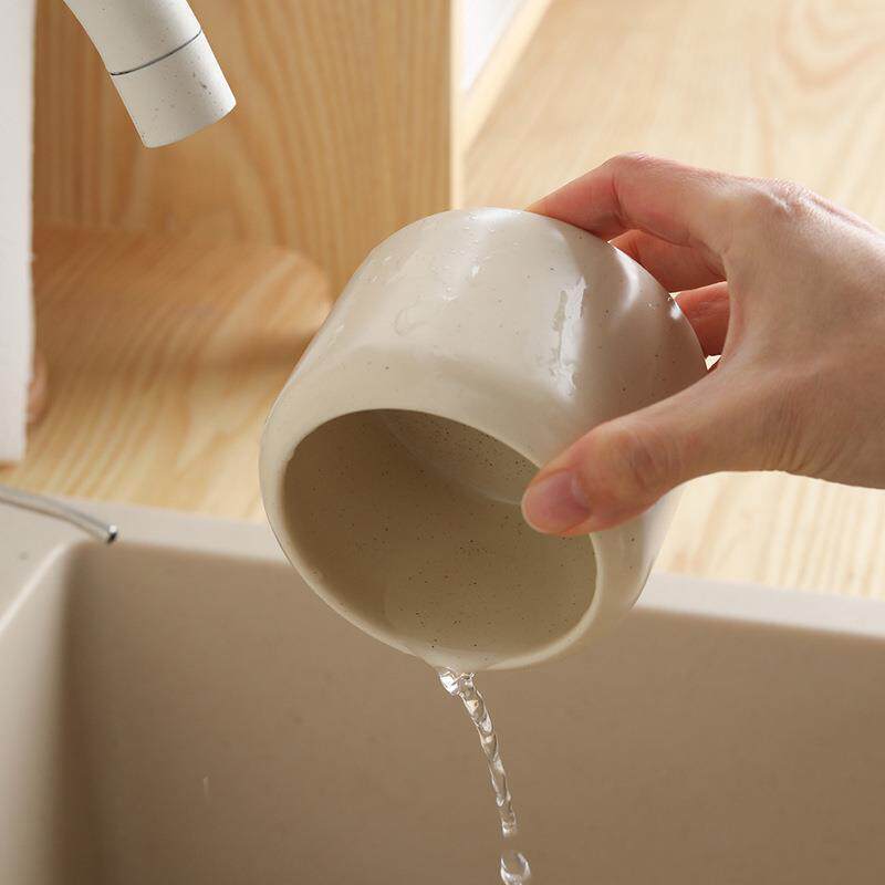 Nordic simple solid color ceramic drain tube chopstick cage rack home kitchen tableware storage tank set drain rack