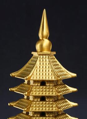 黄铜加37厚机压文昌塔9九书层13十三层桌摆件铜器厂家