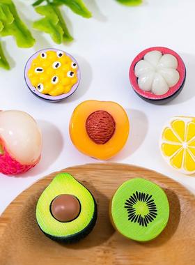 微景观创意写实彷真水果小摆件 食玩装饰品 葡萄榴莲苹 果香蕉梨