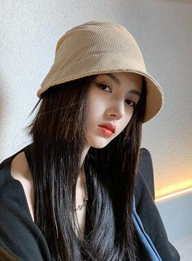 化疗后专用渔夫帽2025新款春秋外出术后光头帽女遮脸显脸小水桶帽