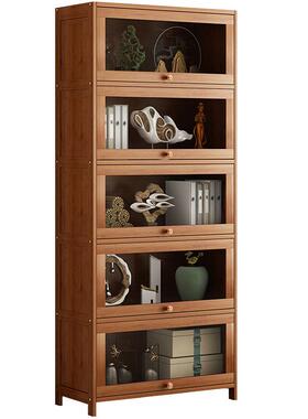 楠NPL竹书架置物架约现代落地家用公办卧室厅多层储客物简收纳小