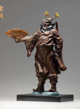铜艺坊天师钟馗人物神像铜雕摆件神话人物钟馗彩铜金属铜雕塑神像