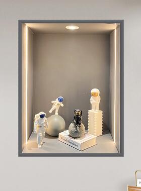 创意卡通摆件宇航员太空人火箭模型电视柜摆设品样板房软装饰品