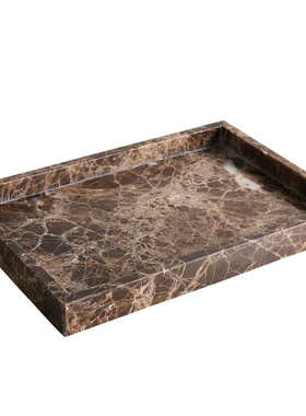 大理石托盘创意ins餐盘卫生间盘摆件酒店北欧创意样板间装饰