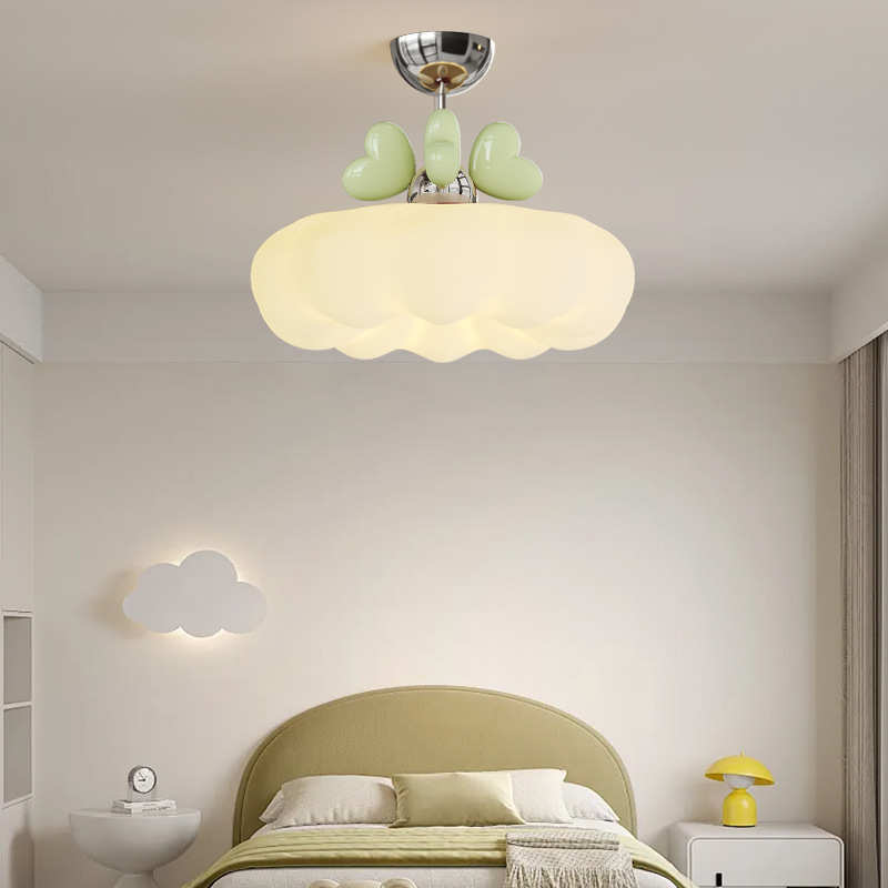 创意风奶油卧主主儿2025卧室吸顶灯爱心房法式吊灯童新款护眼灯具 - 图2