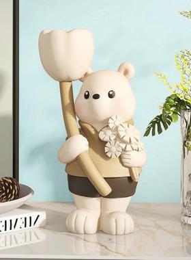 可爱小熊桌面摆件客厅家居饰品电视柜酒柜玄关办公室摆设乔迁新居