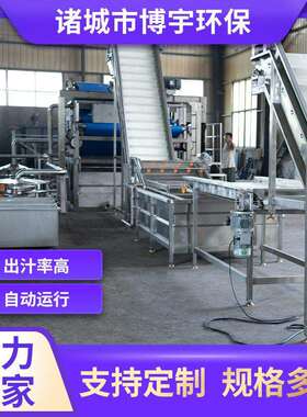 梨子清洗榨汁流水线梨膏生产全自动带式压榨机梨汁加工设备