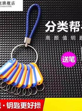 钥匙串钥匙盘带可标记牌房东包租婆钥匙圈钥匙扣收纳中介锁匙分类