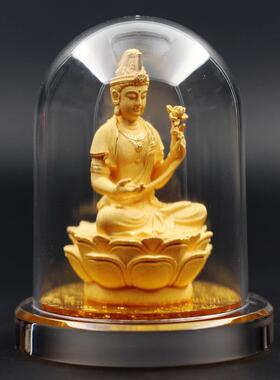 高档绒至沙神金佛像大势菩萨车摆件本汽命佛生肖属马守护车载摆件