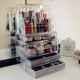 Extra large cosmetic storage m box desktop dressing table dormitory transparent acrylic skin care rack dustproof cover