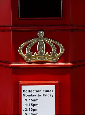 英伦邮政邮筒模型大号信箱酒吧咖啡馆复古装饰摆设创意储钱罐摆件