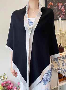 Solid Color Double Sided Shawl, Casual Versatile Scarf For