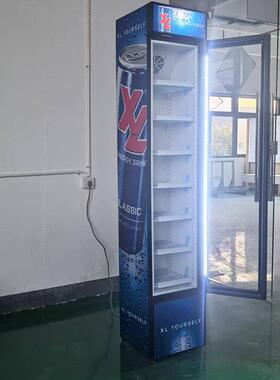 工厂直营能量饮料展示冰箱玻璃门LED灯光0-10℃冷藏冰箱内置3层架