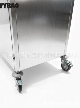 恒丽不锈钢三层磁吸柜门收纳餐车拆装式方管商用手推车厂家直销