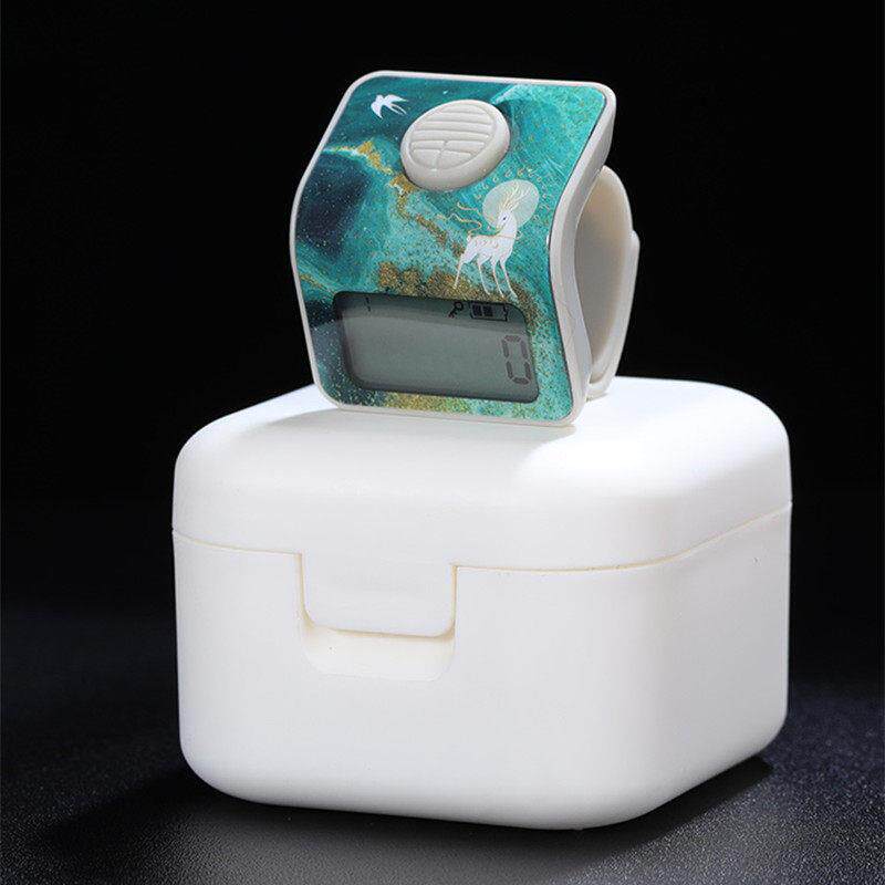 New electronic smart hand press small thousand meter + charging thought counter non-Bluetooth luminous ring point counter
