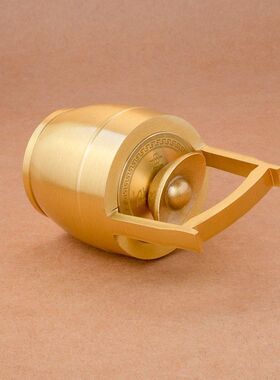 黄铜一桶冀莞-111金摆宝可旋转家居元摆客厅办件公室桌面件装饰一