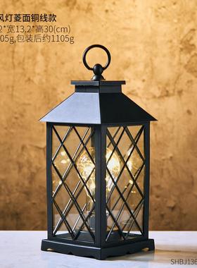 正品美式创意小夜怀旧复件客灯厅装饰品古艺术摆卧室简约餐厅桌面