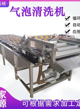 枸杞气泡清洗机商用菠菜气泡清洗风干线商用香菇气泡喷淋清洗设备