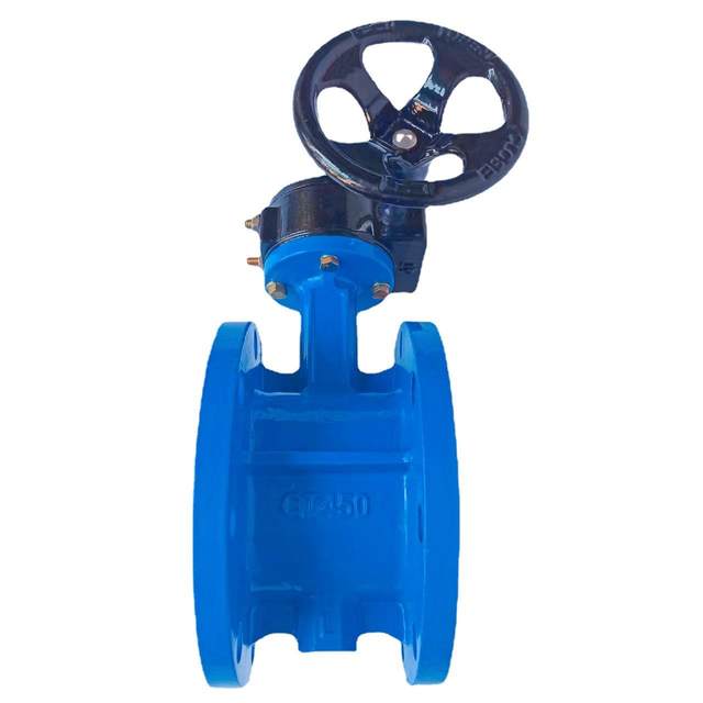 Worm gear flange soft seal butterfly valve D341X-10Q manual turbine telescopic butterfly valve SD341X-10Q can be customized