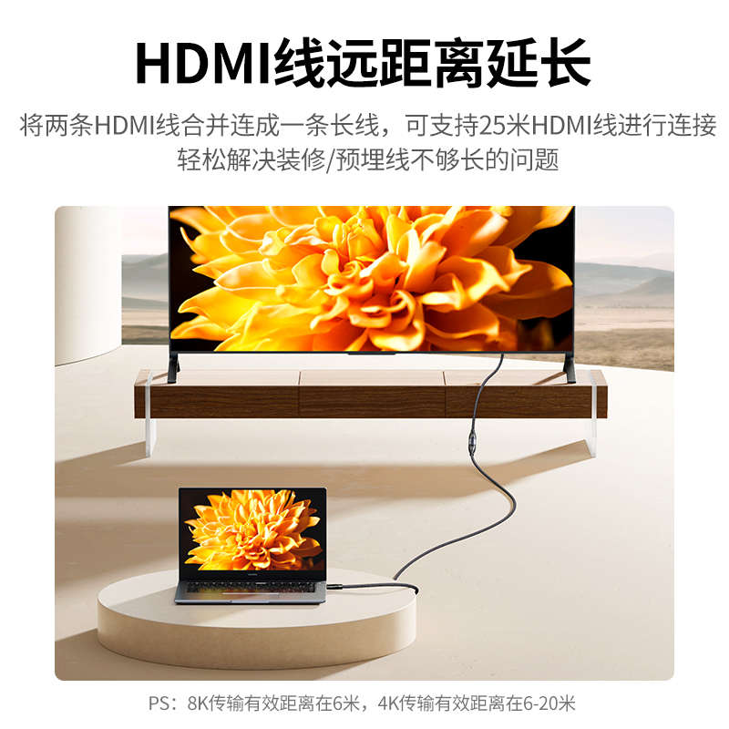 绿联hdmi母对母延长器2.1对接头高清连接线转接口hdim直通双母头 - 图0