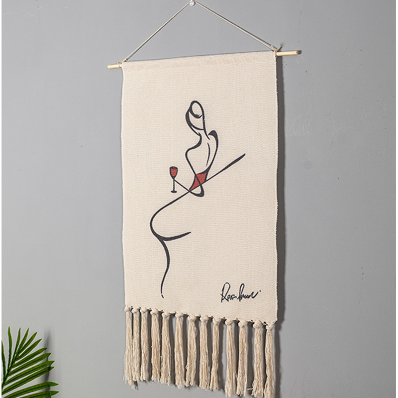 挂毯北欧波西米亚纯手工编织棉麻挂画背景卧室壁毯画民宿房间装饰,淘宝优惠券,粉丝福利购,淘宝优惠卷