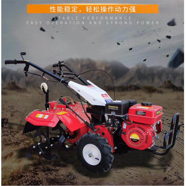 Household small hand-held weeding rotary tiller water and drought dual-purpose ditching micro-tiller 12 horsepower hand-held tractor