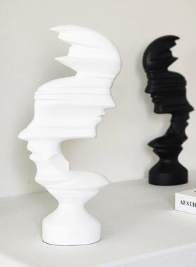 家居创意抽象人物艺术工艺品家用桌面装饰客厅玄关树脂摆件精致