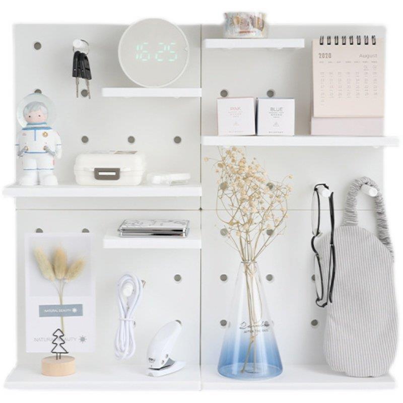Perforated board storage rack without punching hook on the wall desk hanging storage mini university dormitory god