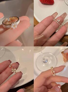 小众冷门戒指女学生党韩国时尚个性花朵小众设计高级感轻奢精致in